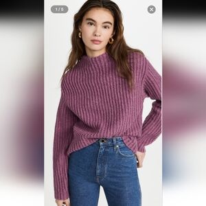 Vince Softest Alpaca,wool blend sweater,ribbed shaker knit,S